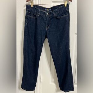 Lucky Brand Sweet’N Straight Women's Deep Indigo Cropped Jeans